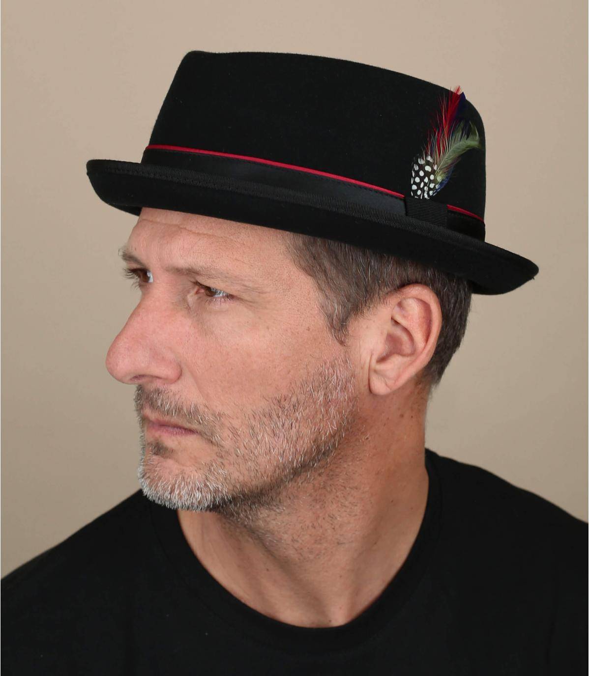 Chapeau En Feutre De Laine Dallas Noir - Unisexe Homme Femme - Bande Cuir - Tailles XS à XL - Style Vintage Élégant