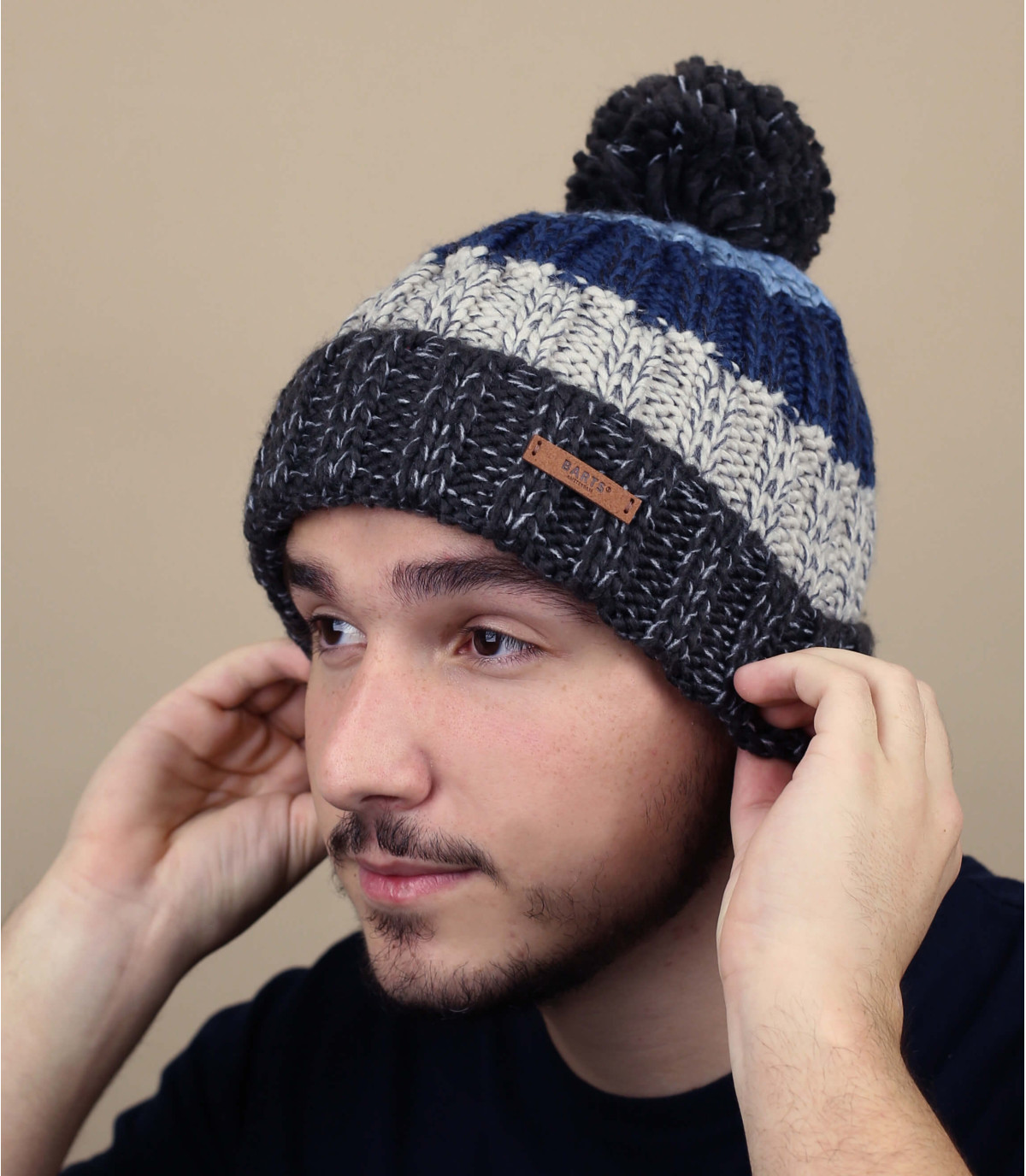 Bonnet à pompon pour homme - Wilhelm beanie charcoal par Barts : Headict