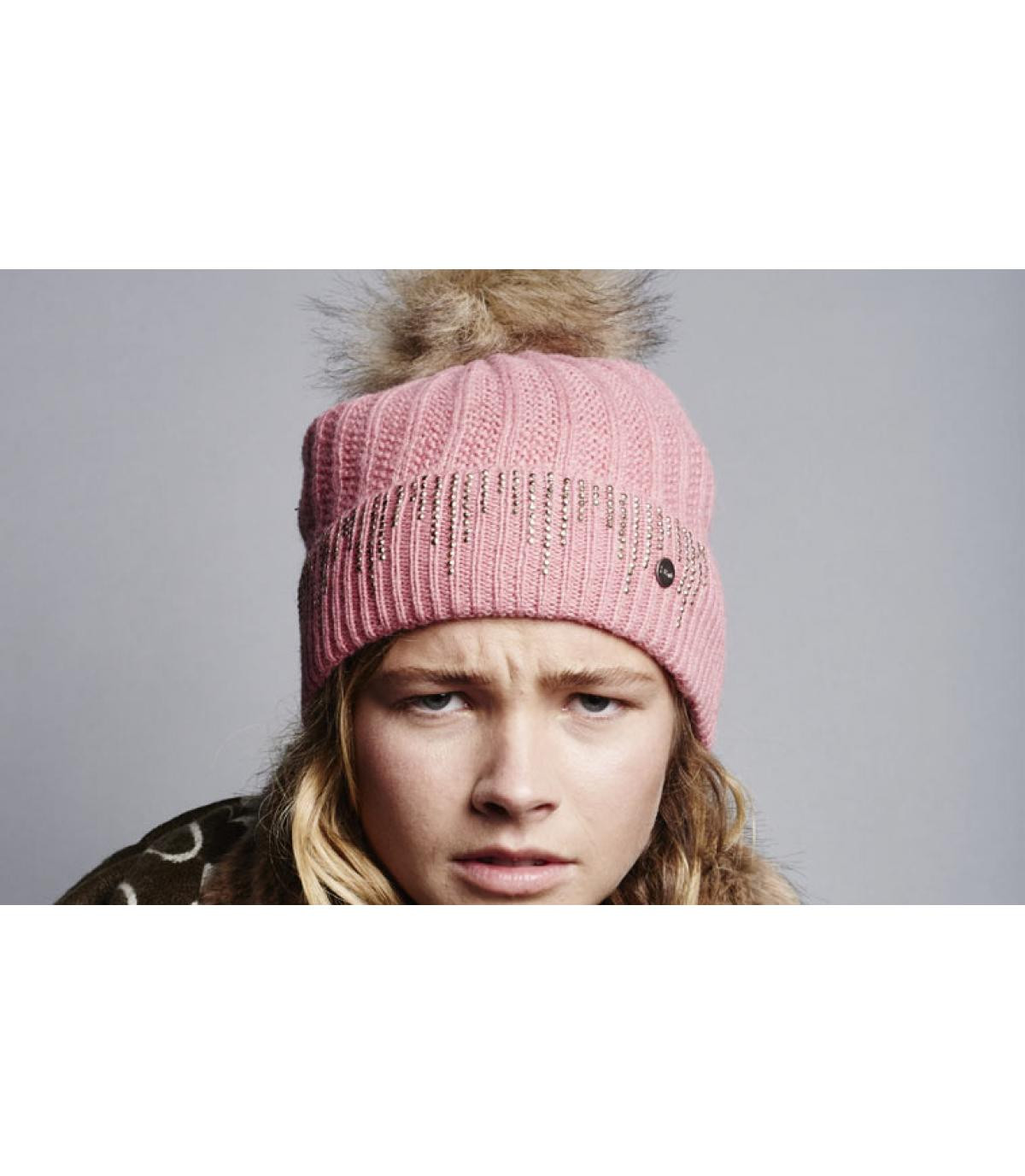 Bonnet Gros pompon strass - Marigold 