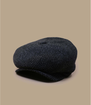 Bonnet en laine d'hiver forme casquette de couleur grise pour femme