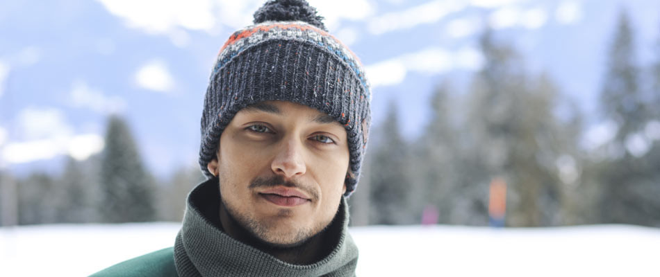 Bonnet à pompon pour homme