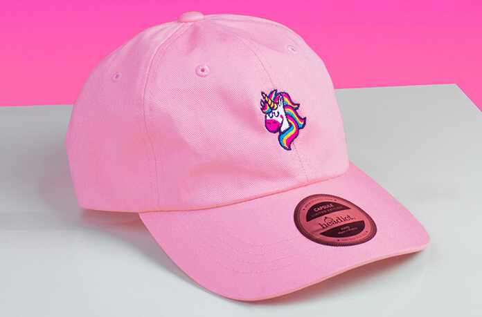 casquette licorne rose