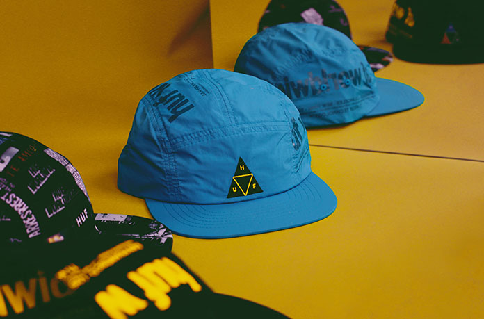 casquette 5 panel bleu Huf