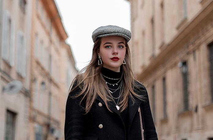 béret femme gris